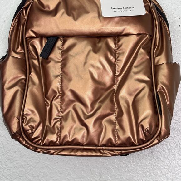 Calpak Luka Mini Backpack Padded Travel Work School Bag Luggage Copper Color NEW - Picture 5 of 8